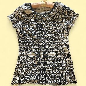 Fashion Bug black & white swirl print top 🤍